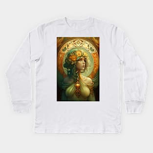 Gaia - The Goddess of Nature Kids Long Sleeve T-Shirt